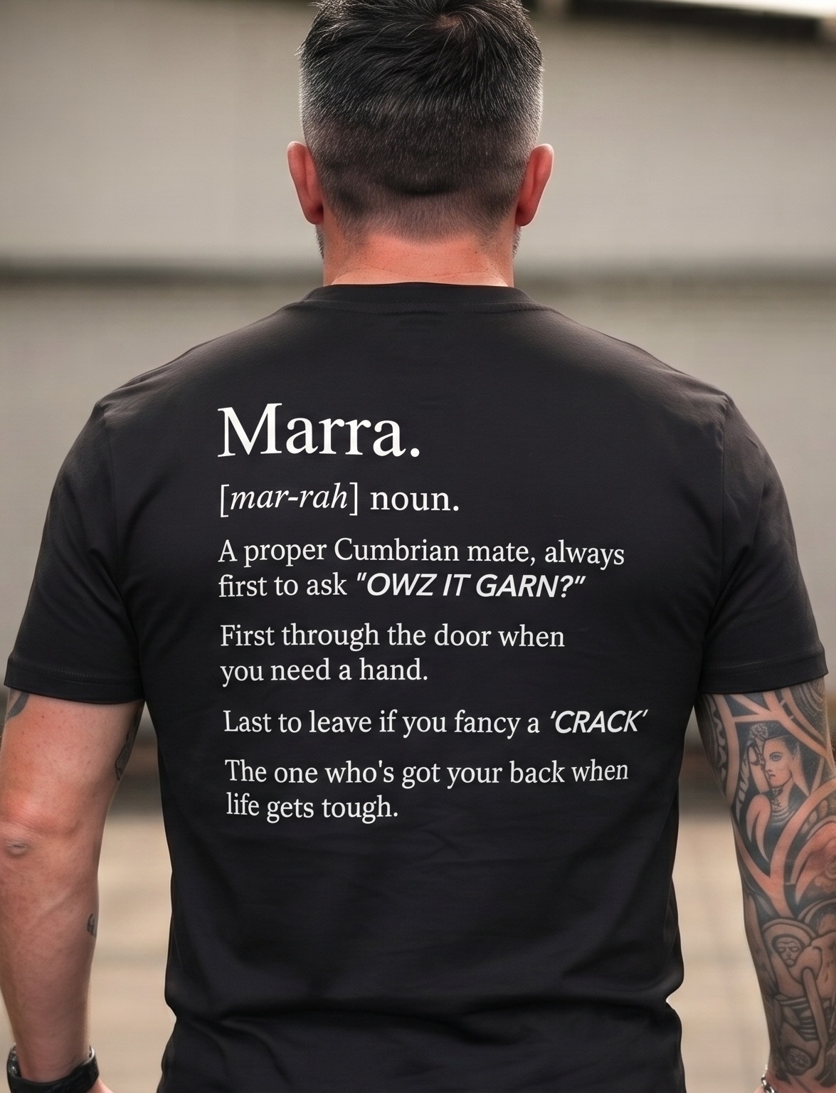 Black tee — Marra dictionary definition print
